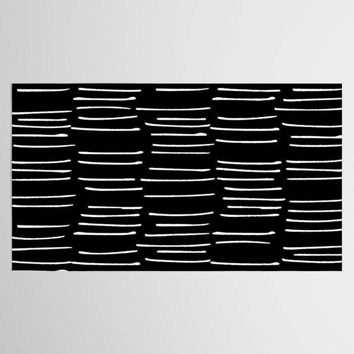 Abstract Stripes on Black Tablecloth Gallery Image 2