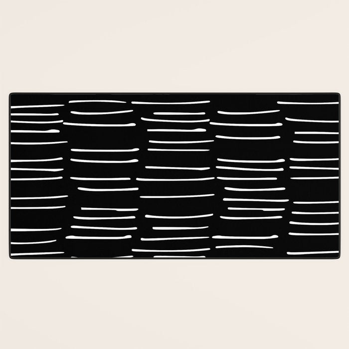 Abstract Stripes on Black Desk Mat Gallery Image 3