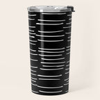 Abstract Stripes on Black Travel Mug Gallery Image 2