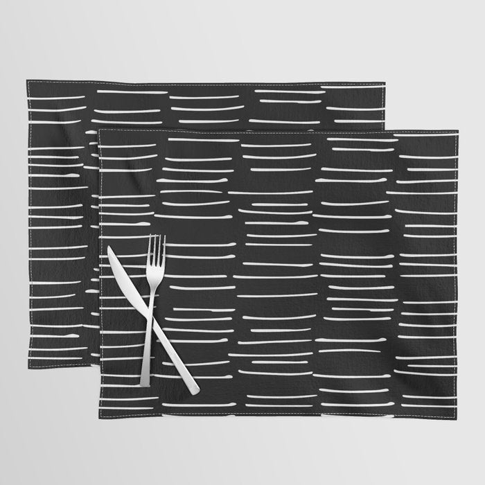 Abstract Stripes on Black Placemat Gallery Image 1