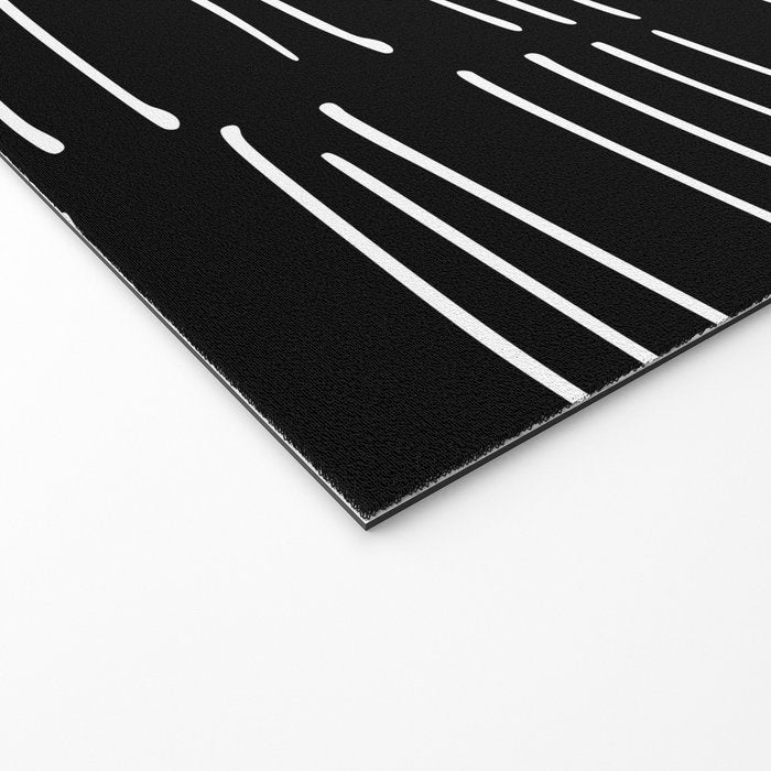 Abstract Stripes on Black Welcome Mat Gallery Image 2
