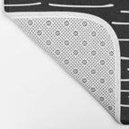 Abstract Stripes on Black Bath Mat Gallery Image 2