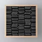 Abstract Stripes on Black Mini Art Print Gallery Image 1
