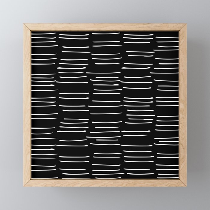 Abstract Stripes on Black Mini Art Print Gallery Image 1