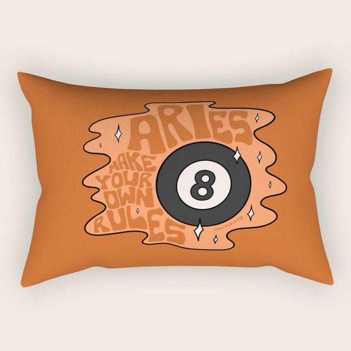 Aries Magic 8 Ball Rectangular Pillow Gallery Image 2
