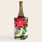 Winter birds tits and Christmas flowers Wine Chiller Gallery Image 3