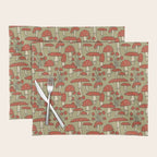 Red Cap Mushrooms on Sage Green Placemat Gallery Image 1