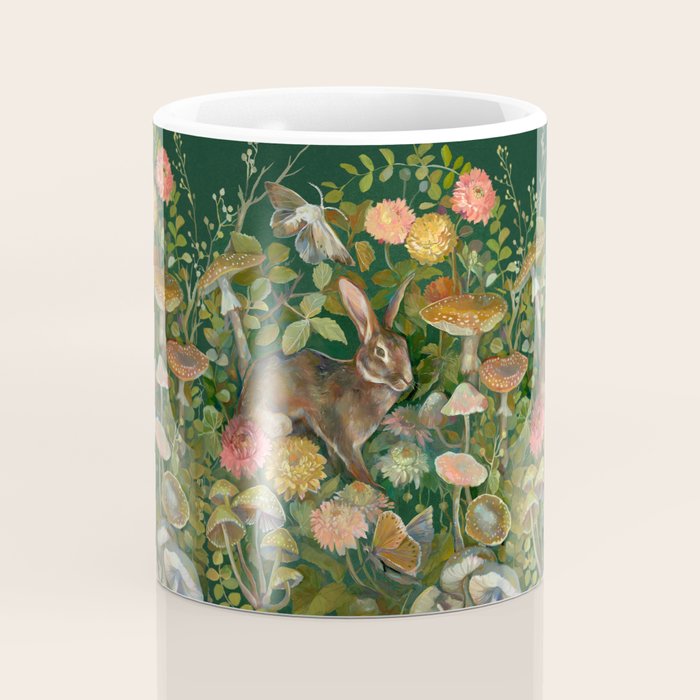 Zinnia Mushroom Garden Coffee Mug Gallery Image 4