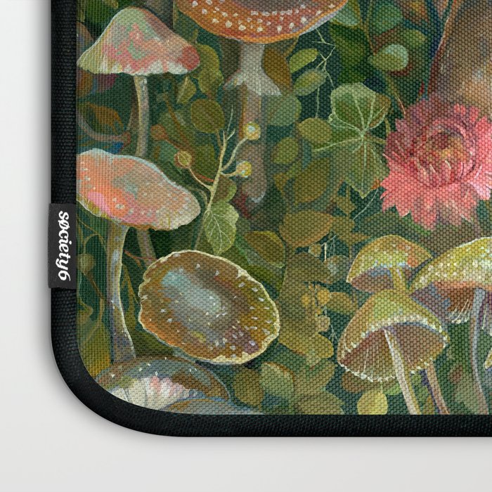 Zinnia Mushroom Garden Laptop Sleeve Gallery Image 3
