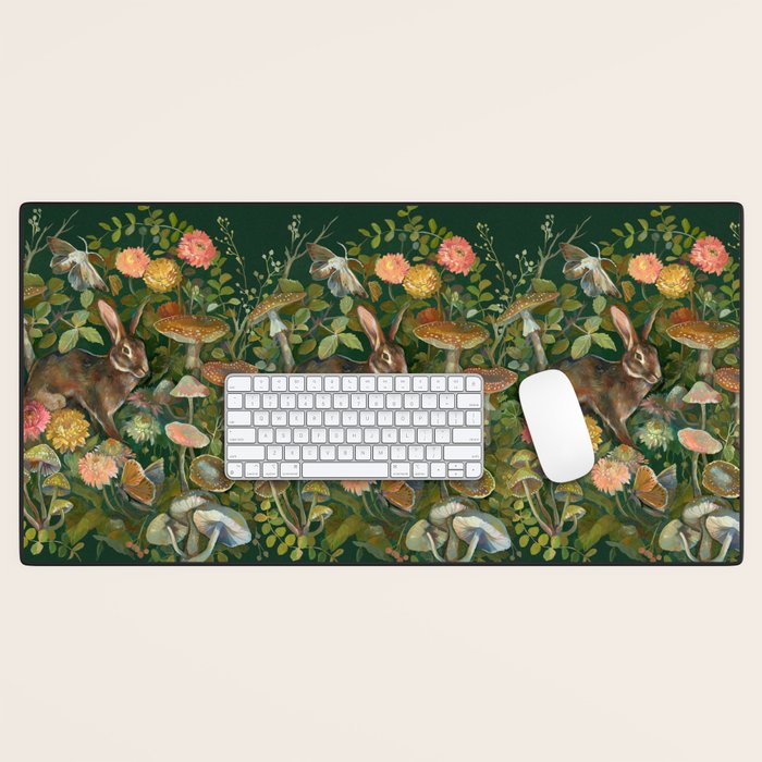 Zinnia Mushroom Garden Desk Mat Gallery Image 1
