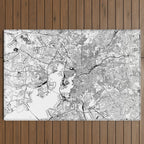 Baltimore White Map Outdoor Rug Gallery Image 2