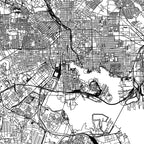 Baltimore White Map Coffee Mug Gallery Image 2