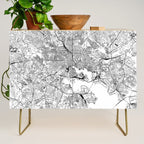 Baltimore White Map Credenza Gallery Image 1