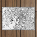 Baltimore White Map Outdoor Rug Gallery Image 1