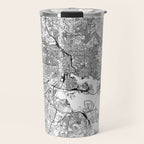 Baltimore White Map Travel Mug Gallery Image 1