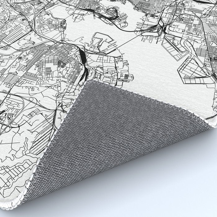 Baltimore White Map Rug Gallery Image 4