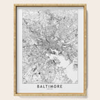 Baltimore White Map Serving Tray Gallery Image 1