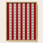 Red Stripes And Flowers Serving Tray Gallery Image 1