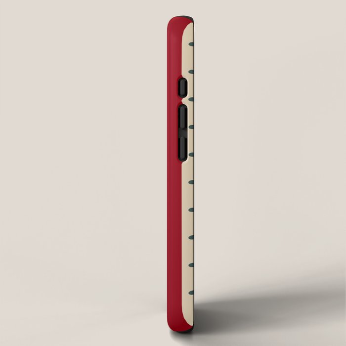 Red Stripes And Flowers iPhone Case Gallery Image 2