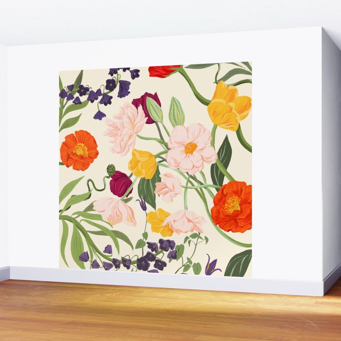 Poppy Garden Wall Mural Gallery Image 2