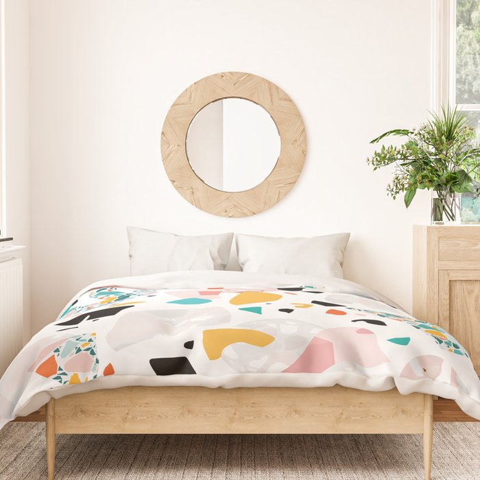 Mixed Mess I. / Collage, Terrazzo, Colorful Duvet Cover Gallery Image 3