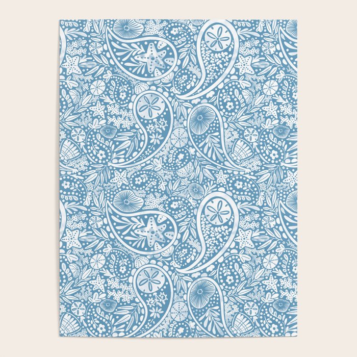 Oceanic Paisley Charm Poster Gallery Image 1