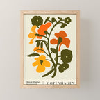 Flower Market, Copenhagen, Vintage Cottagecore style Mini Art Print Gallery Image 1