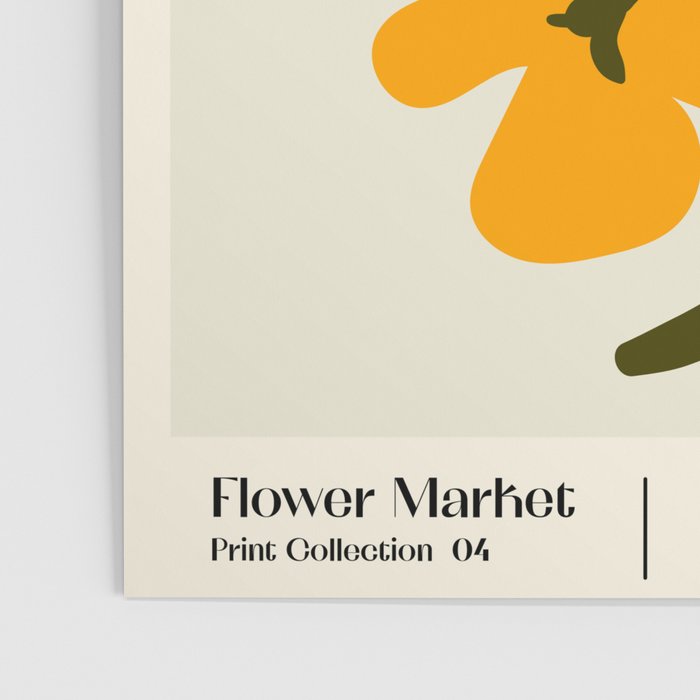 Flower Market, Copenhagen, Vintage Cottagecore style Poster Gallery Image 3