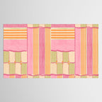 Playful Retro Geometric Pattern in Pink, Orange, and Green Tablecloth Gallery Image 2