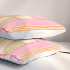 Playful Retro Geometric Pattern in Pink, Orange, and Green Pillow Sham Gallery Image 3