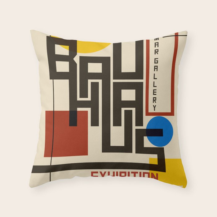 Bauhaus Poster I Throw Pillow Gallery Image 6