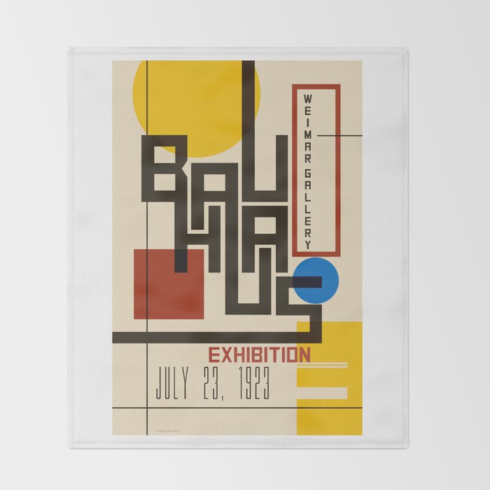 Bauhaus Poster I Throw Blanket Gallery Image 2
