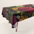 Dutch Midnight Vintage Red Roses Garden Tablecloth Gallery Image 1