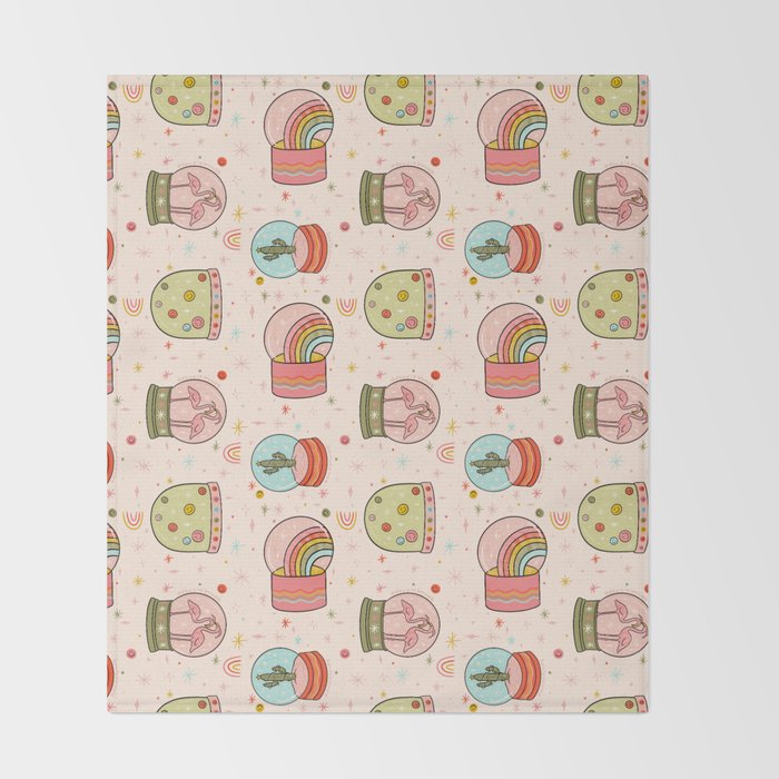 Snow Globe Print Throw Blanket Gallery Image 2