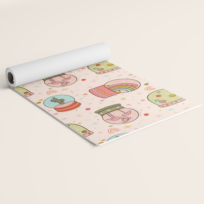 Snow Globe Print Yoga Mat Gallery Image 2