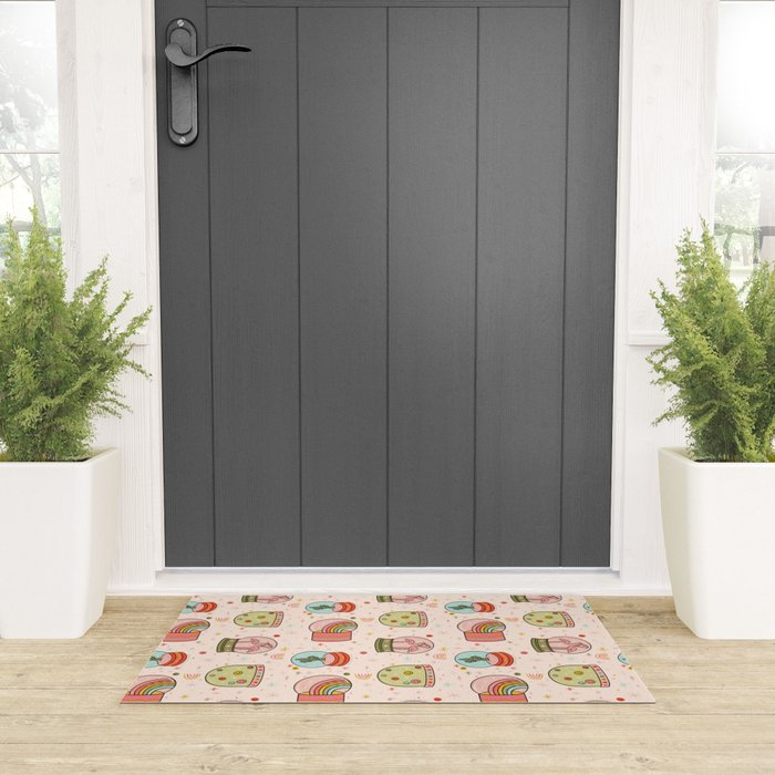 Snow Globe Print Welcome Mat Gallery Image 3
