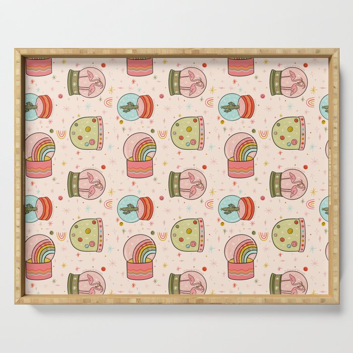 Snow Globe Print Serving Tray Gallery Image 1