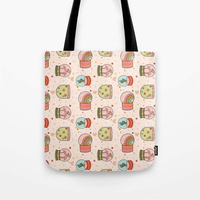 Snow Globe Print Tote Bag Gallery Image 1