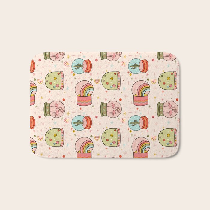 Snow Globe Print Bath Mat Gallery Image 1
