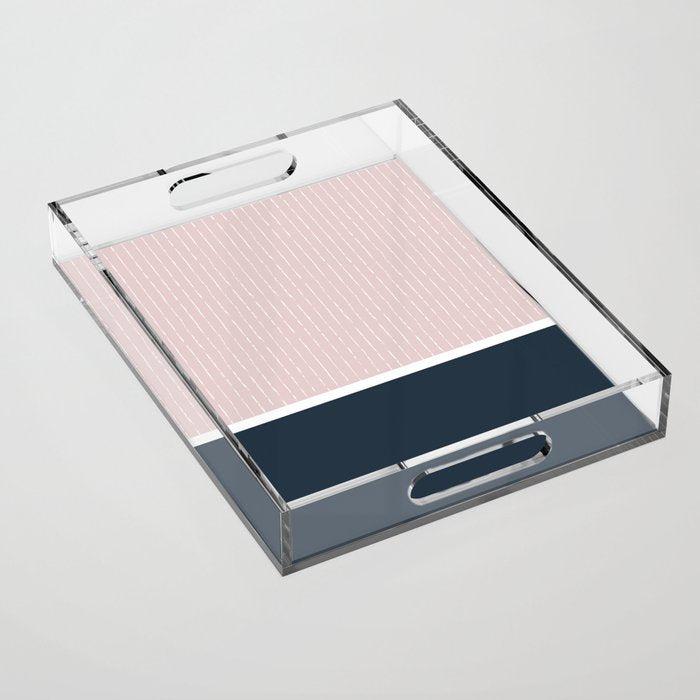 Pink & Navy Acrylic Tray Gallery Image 1