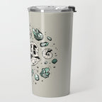 Geo-rex Vortex | Aquamarine | Dinosaur Skull Fossil Art Travel Mug Gallery Image 2