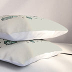 Geo-rex Vortex | Aquamarine | Dinosaur Skull Fossil Art Pillow Sham Gallery Image 3