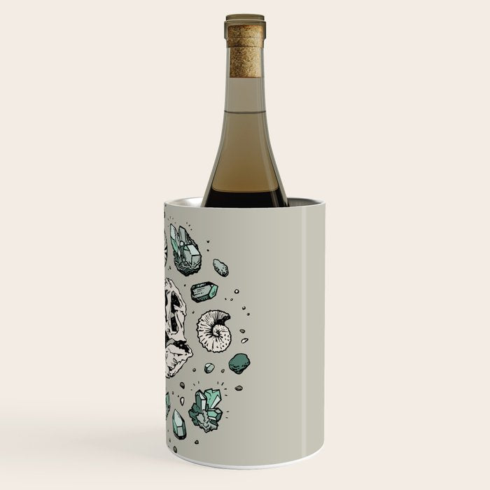 Geo-rex Vortex | Aquamarine | Dinosaur Skull Fossil Art Wine Chiller Gallery Image 3