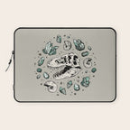 Geo-rex Vortex | Aquamarine | Dinosaur Skull Fossil Art Laptop Sleeve Gallery Image 1