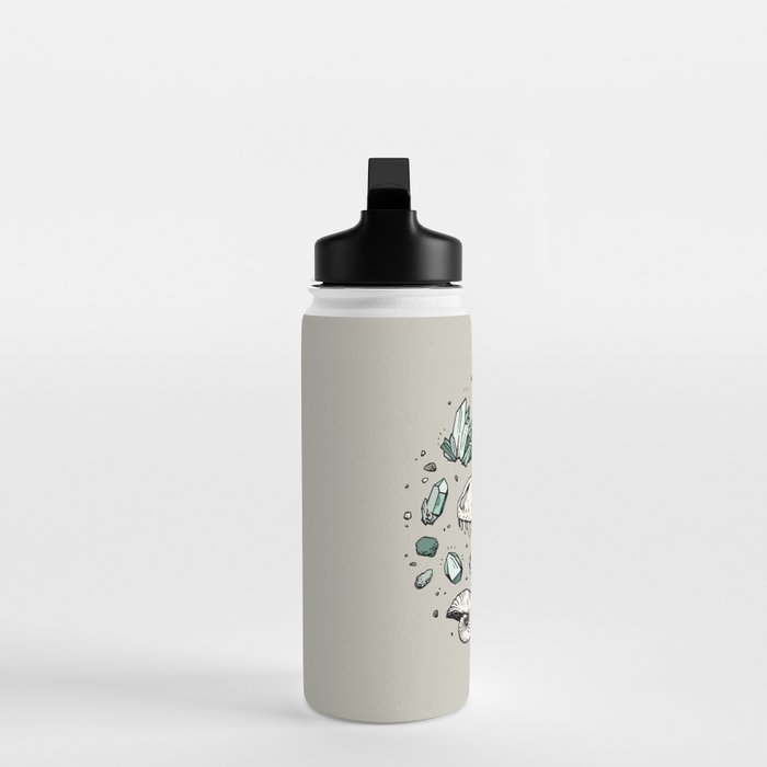 Geo-rex Vortex | Aquamarine | Dinosaur Skull Fossil Art Water Bottle Gallery Image 3