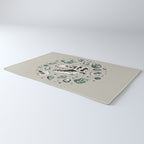 Geo-rex Vortex | Aquamarine | Dinosaur Skull Fossil Art Rug Gallery Image 3