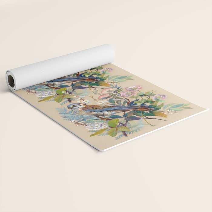 Floral Falcon Garden Yoga Mat Gallery Image 2