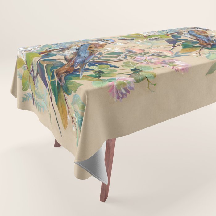 Floral Falcon Garden Tablecloth Gallery Image 1