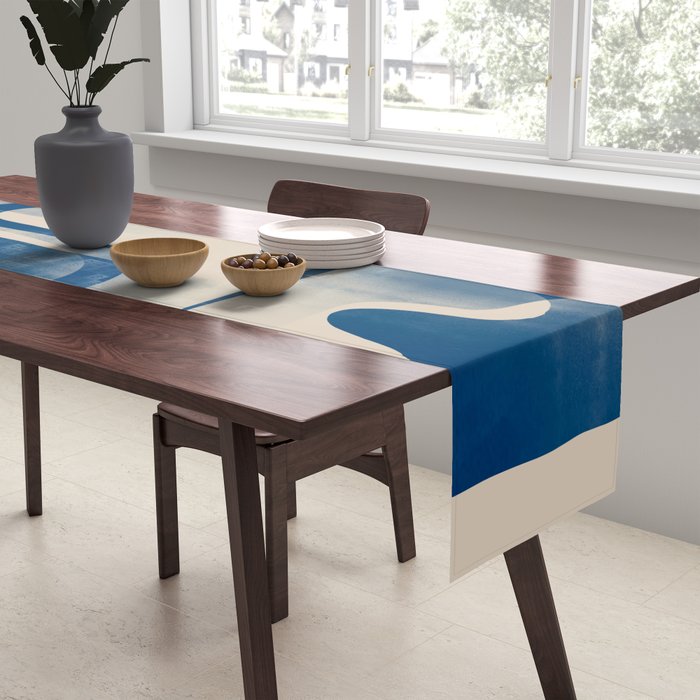 Modern Abstract Shapes 95 Table Runner Gallery Image 2