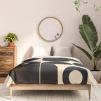 Geometric Shapes Black and White 4 Comforter Gallery Image 3